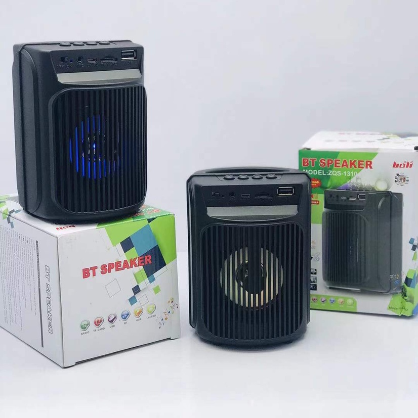 Bluetooth speaker 🆕 model ZQS-1310 dimensions: 103*103*145 MM outer box dimensions: 58.3*58.3* 48.5CM number of boxes: 60 pieces gross weight: 27.5KG color: black [rose] Specification image