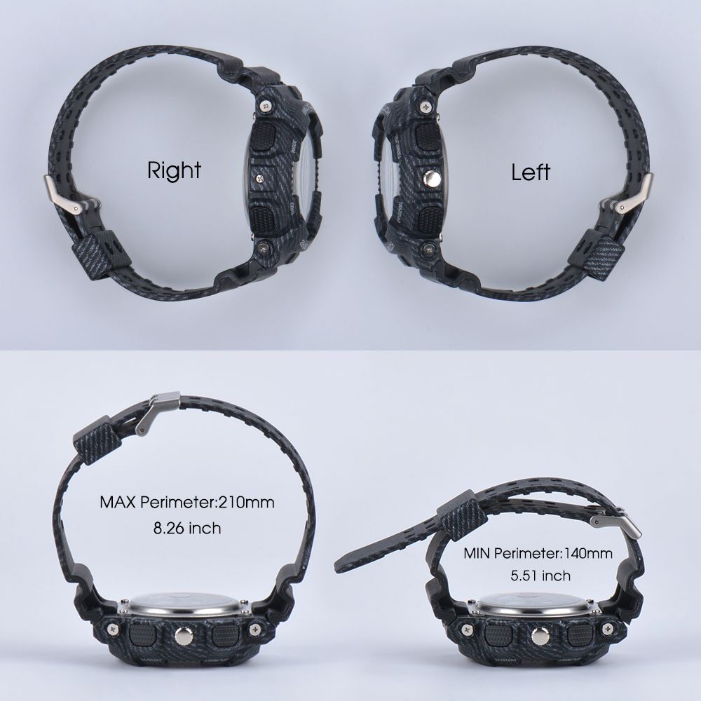Goodweek New Denim Sports Watch Men's Electronic Waterproof Digital Quartz Watch Dual Display Watch undefined