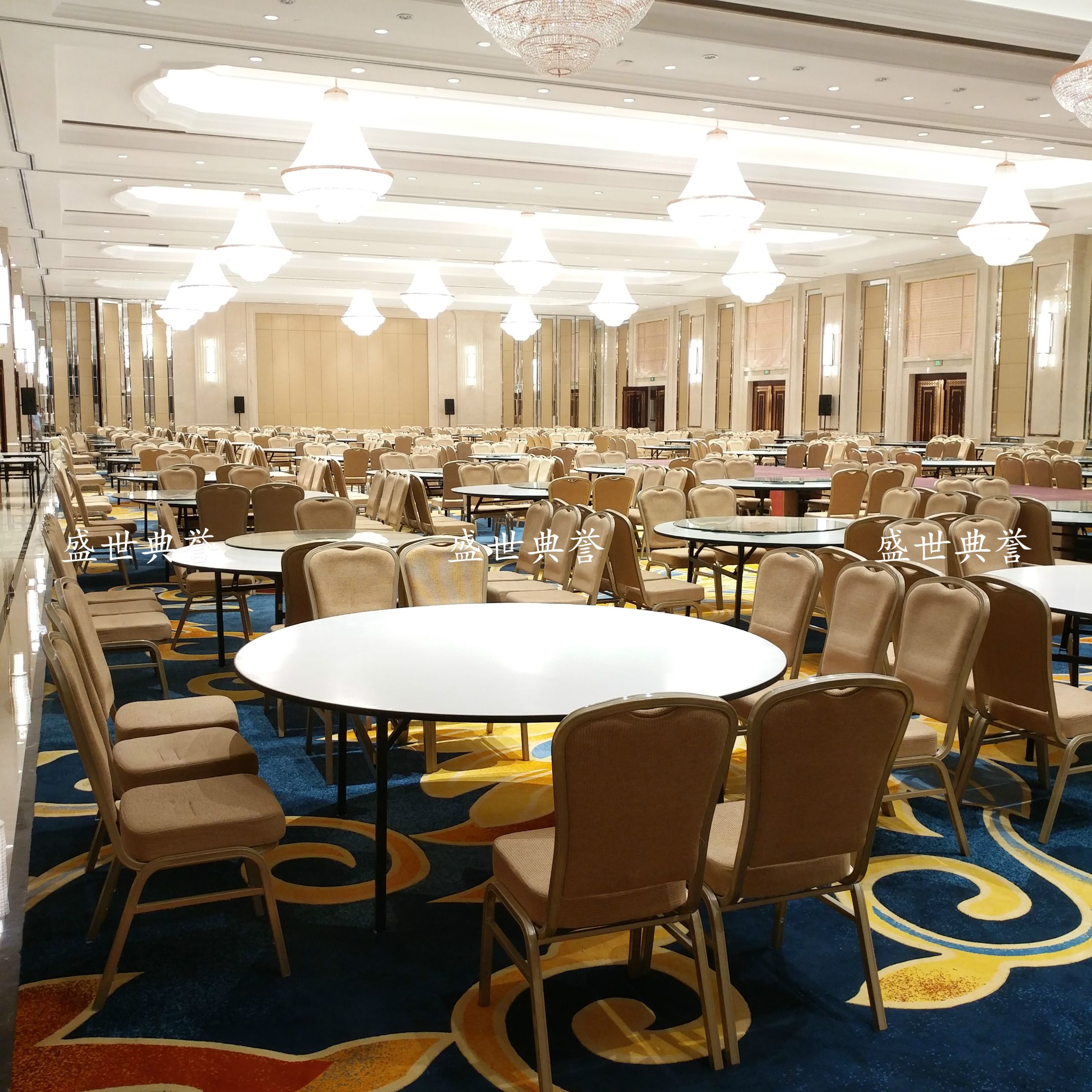 北京国际五星级酒店宴会厅餐椅会议中心铝合金椅饭店金属折叠椅子详情图4