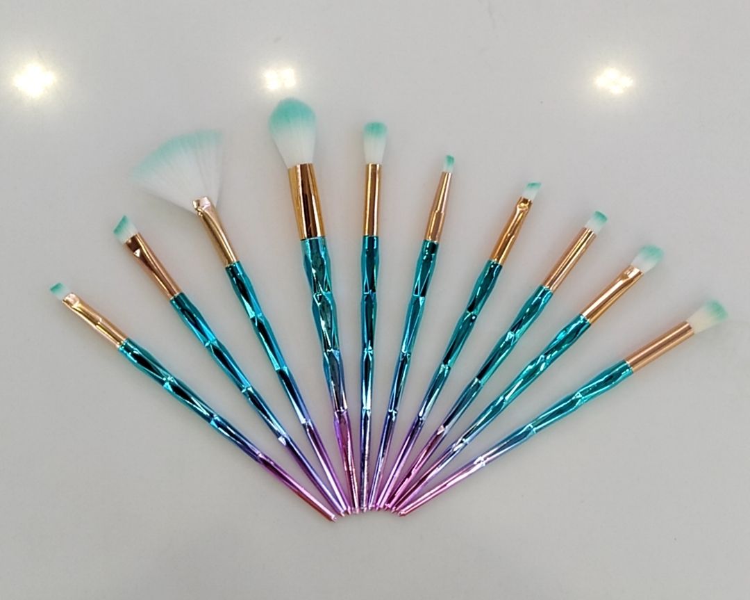 美妆刷套装 10支装 炫彩色详情图1