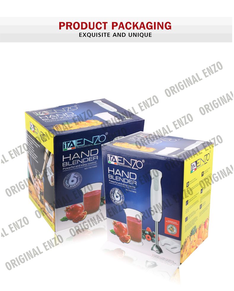 ENZO恩佐厨房多功能电动辅食打蛋料理机冰淇淋奶昔水果手持搅拌棒详情图6