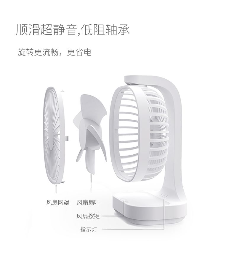 新品H28桌面风扇USB充电家用办公小风扇迷你桌上便携电风扇详情图13