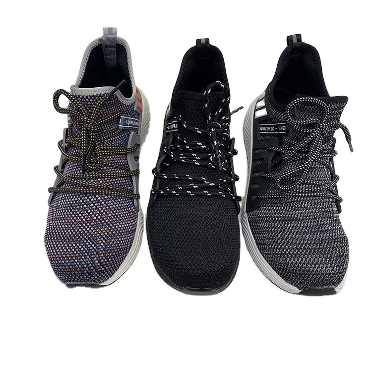 safety men shoes 定制男士劳保鞋、时尚飞织工地鞋男士安全鞋