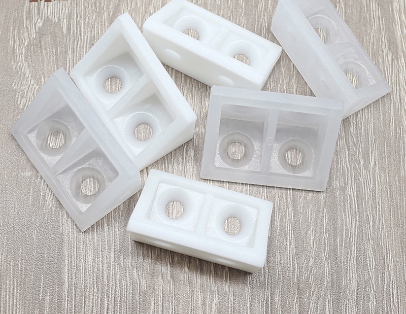 Medium-sized plastic corner code cabinet connectors, L-shaped right-angle corner code without cover, nylon clamping plate corner code