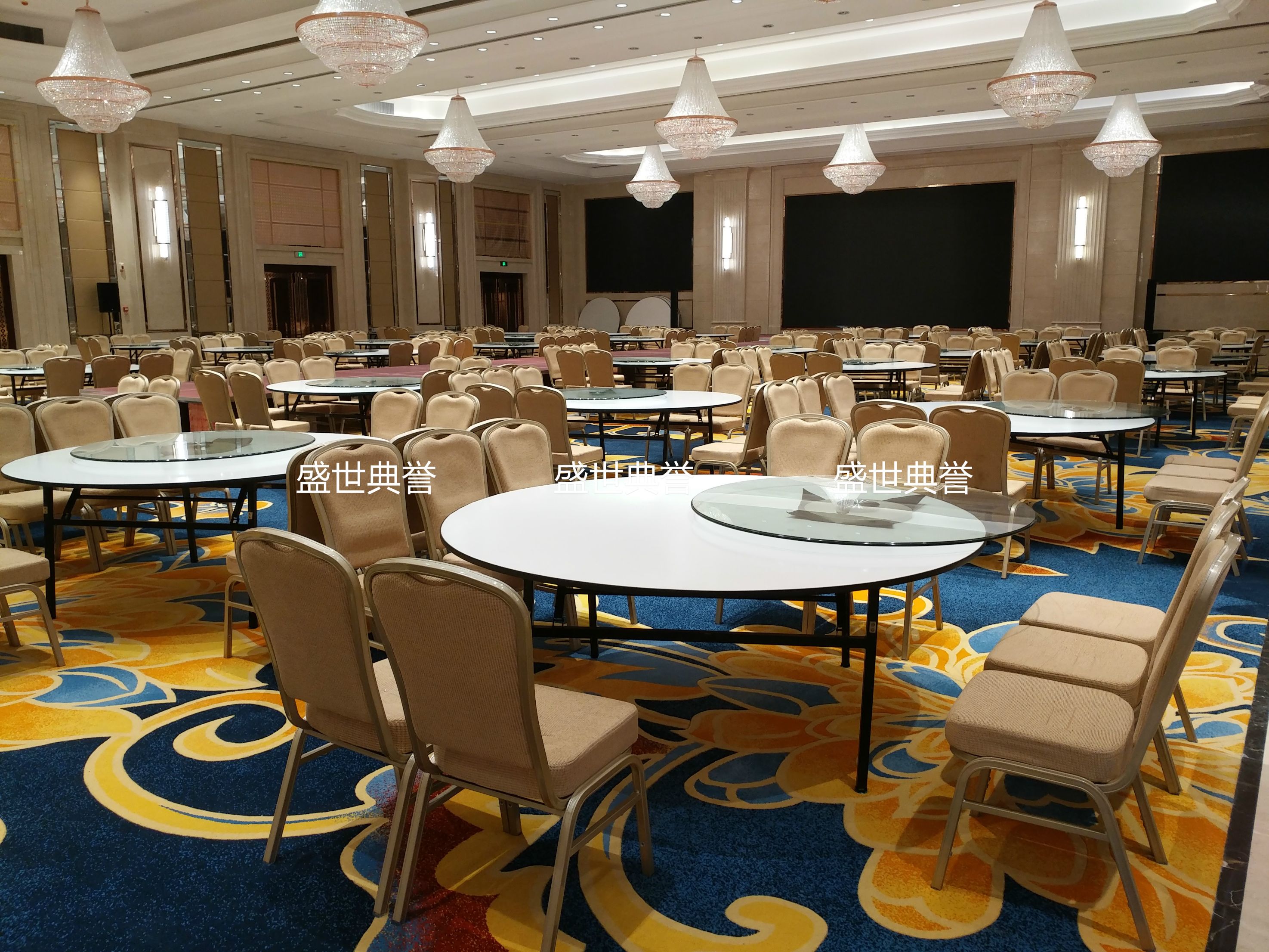 北京国际五星级酒店宴会厅餐椅会议中心铝合金椅饭店金属折叠椅子详情图8