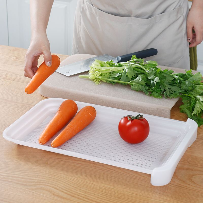 加厚塑料胶家用厨房切菜砧板墩朔料菜板防霉易清洗熟食菜板切带篮菜板