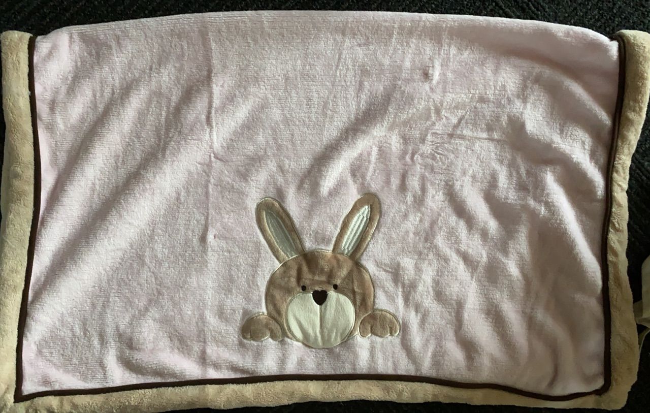 新款儿童镜框童毯毛毯 --小兔款图