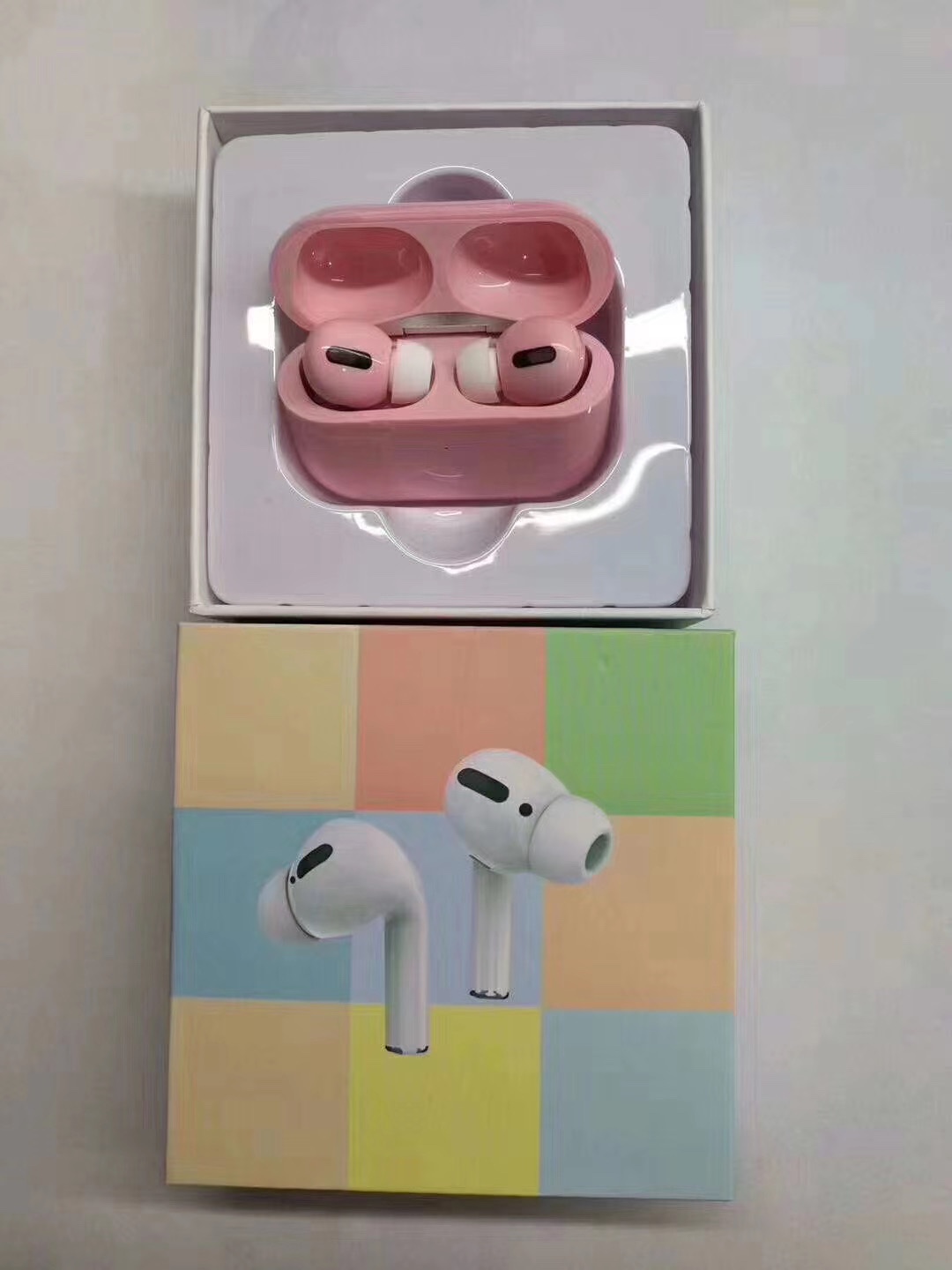 TWS蓝牙耳机马卡龙色优势出货，大量现货白底实物图