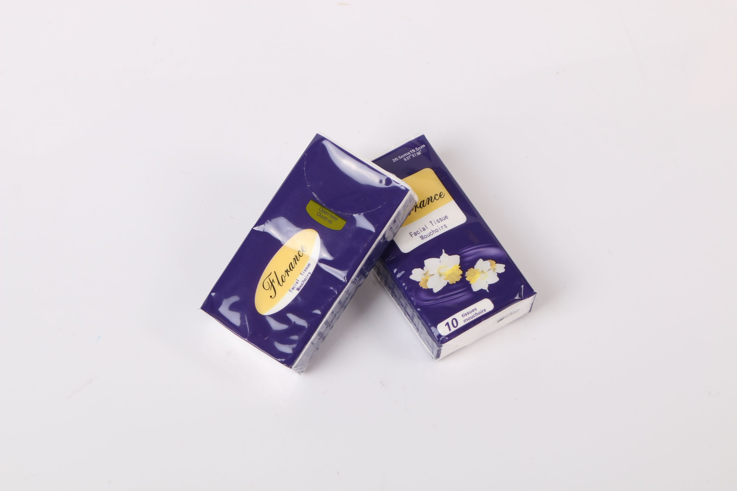 florance纸巾热销3层手帕纸抽纸卷纸厂家定做广告手帕纸巾卫生纸