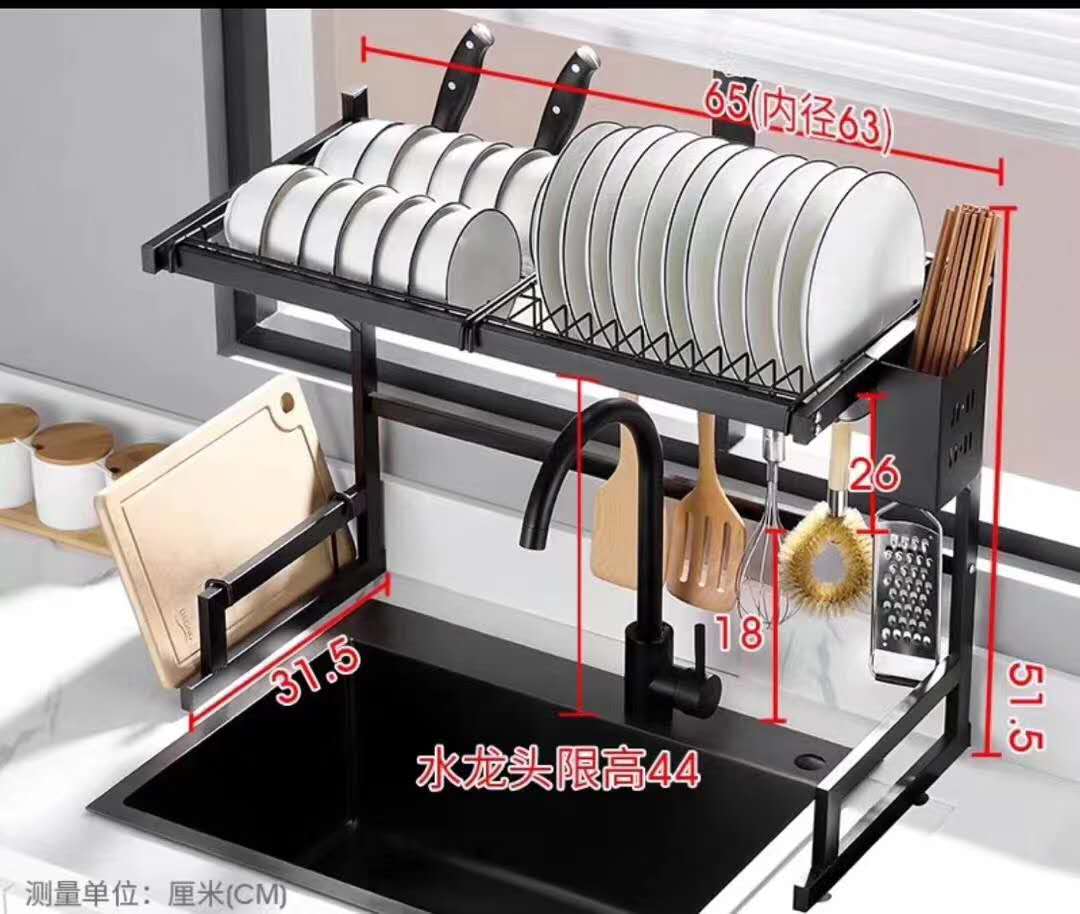 35823 stainless steel kitchen bowl and plate draining rack, kitchen bowl and plate storage rack, draining rack, multi-functional storage for kitchenware bowls and chopsticks Application Scenario