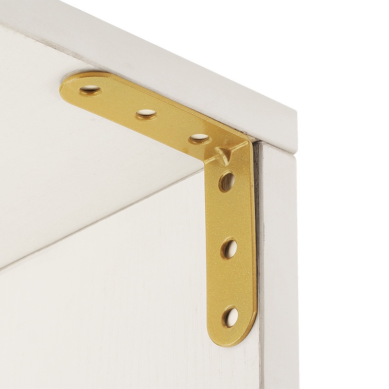 Wholesale of thickened white, black and gold corner code layer plate, layer plate support plate connection parts, L-shaped right-angle brackets, 90-degree hardware accessories Specification image
