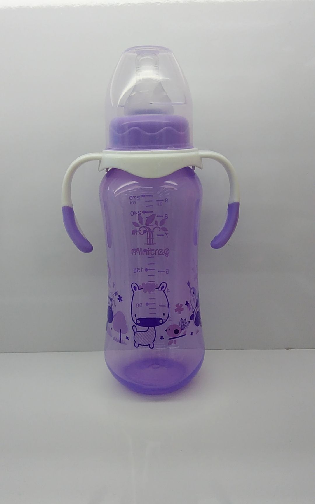 紫色奶瓶 婴儿奶瓶 儿童喝水喝奶瓶子
