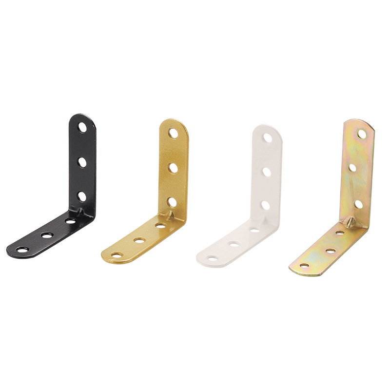 Wholesale of thickened white, black and gold corner code layer plate, layer plate support plate connection parts, L-shaped right-angle brackets, 90-degree hardware accessories Item Picture