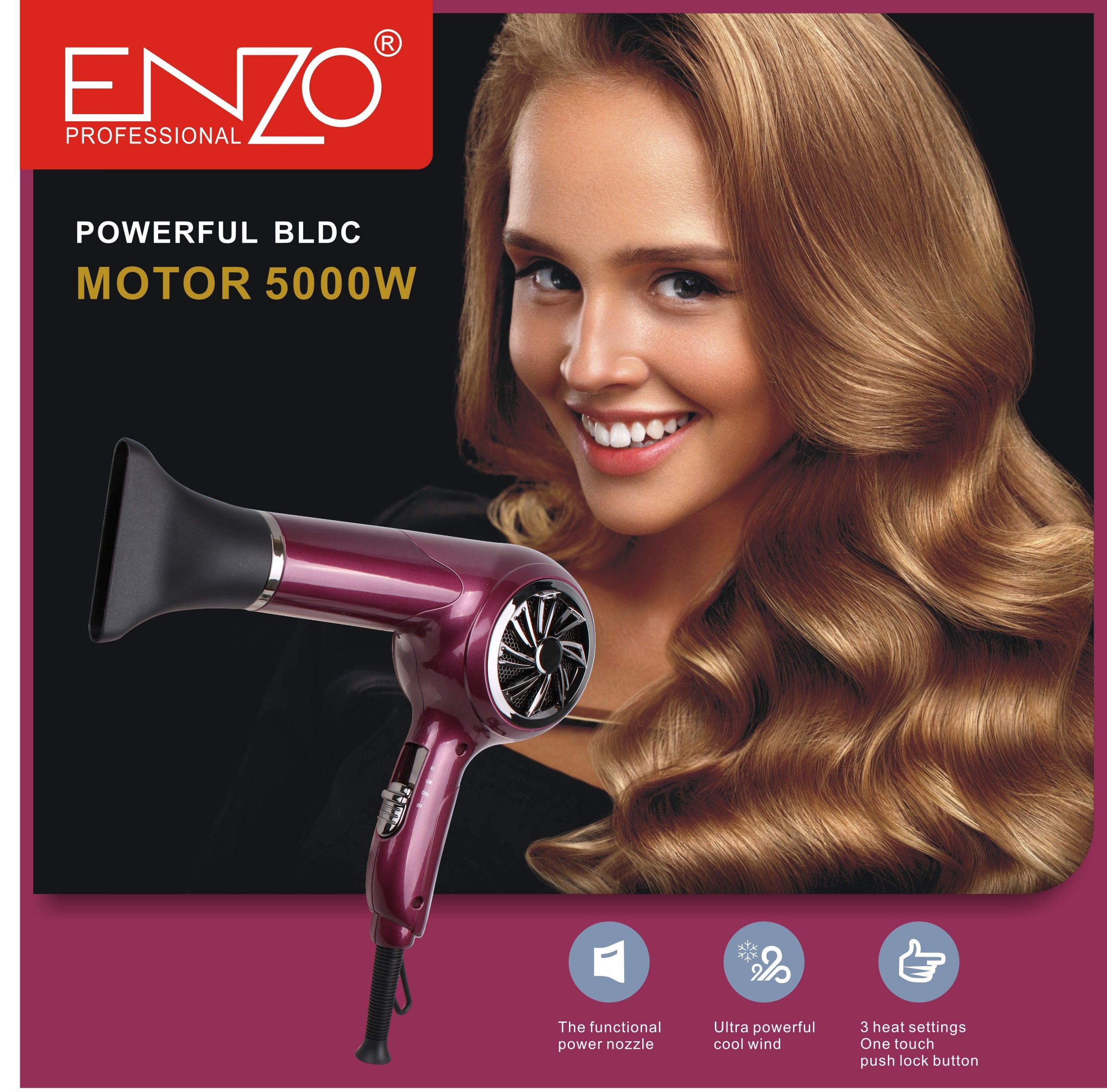 ENZO恩佐专业特价理发店造型吹风机电吹风机超轻巧大功率吹风机