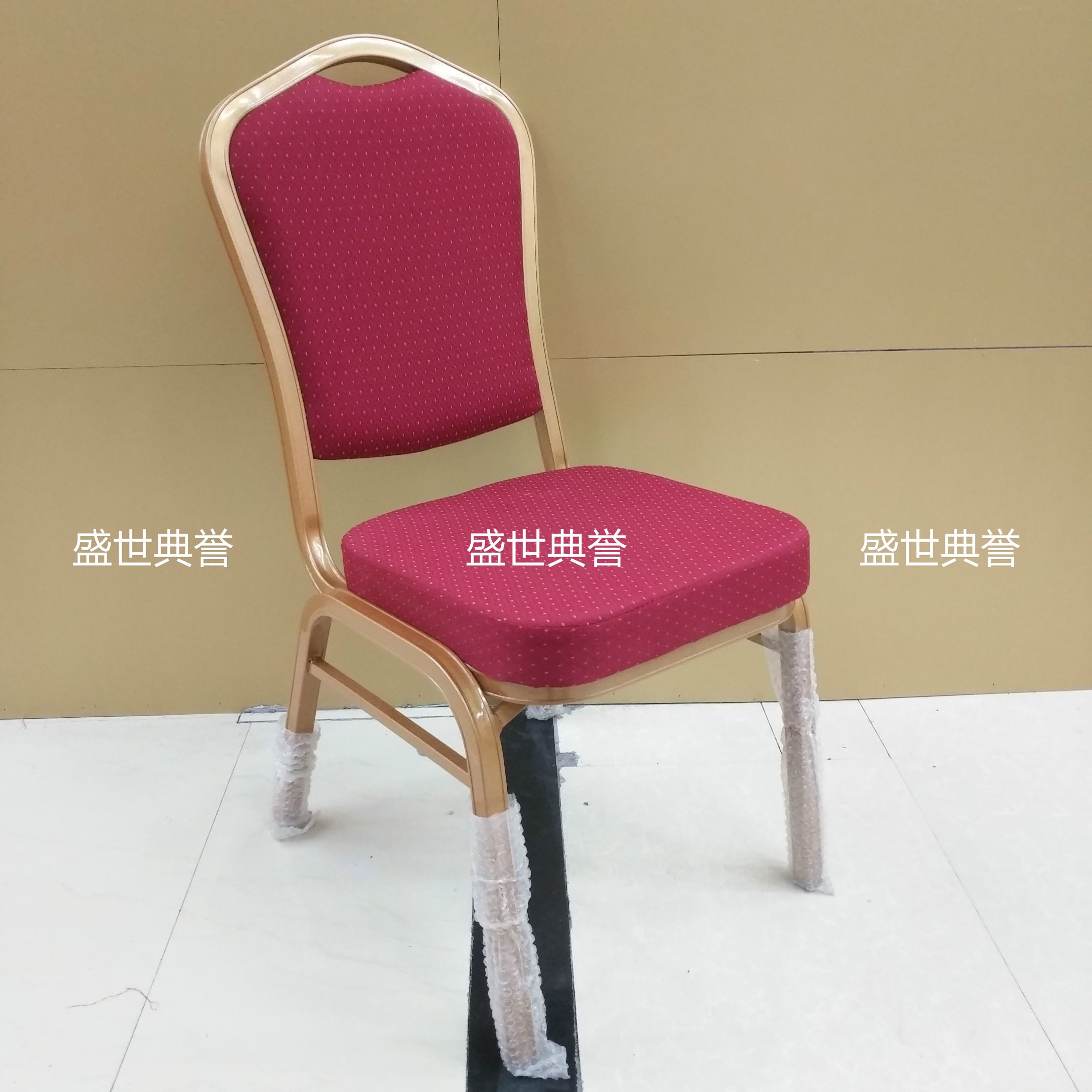 上海五星级酒店宴会铝椅外贸铝合金椅子婚宴酒席餐桌椅会议培训椅图