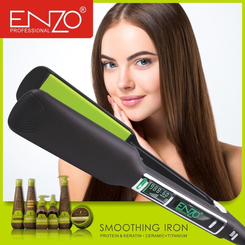 ENZO Travel Portable Hair straightener, temperature-adjustable electric clamp, ceramic hair perming device, direct sales from hair care tools manufacturer