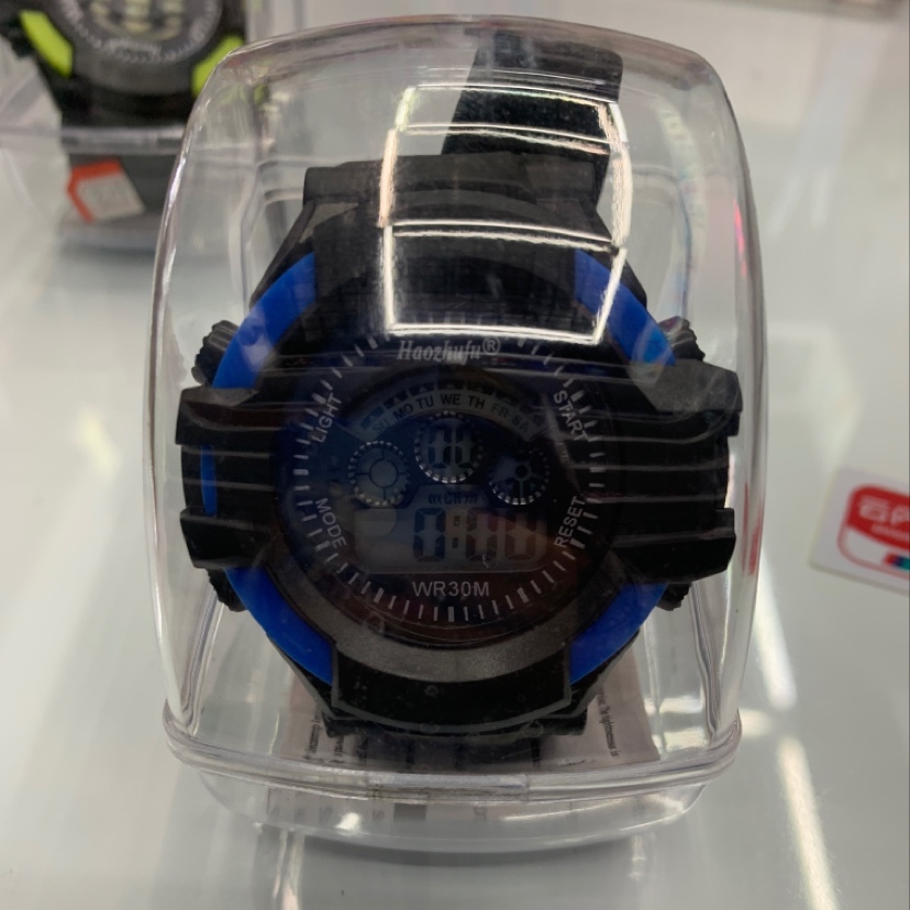 Men's blue electronic watch