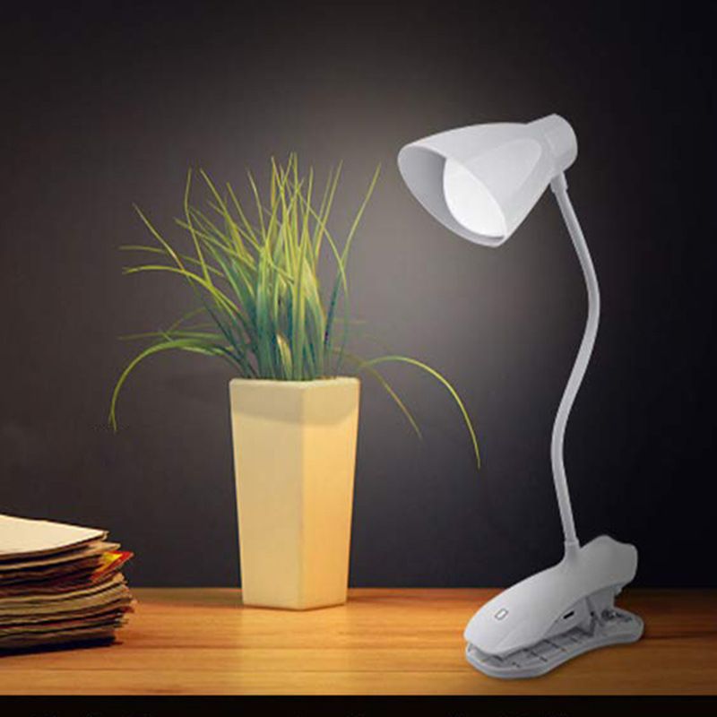 Eye-care dimmer clamp LED lamp long arm folding touch clamp lamp College student learning reading lamp