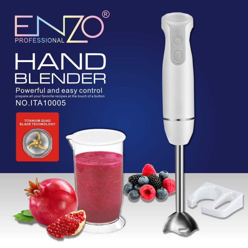 ENZO恩佐厨房多功能电动辅食打蛋料理机冰淇淋奶昔水果手持搅拌棒