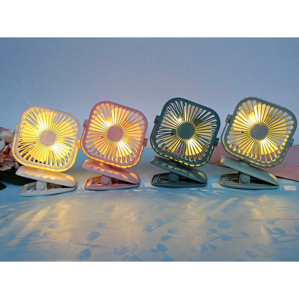 Seven-color light clip fan undefined