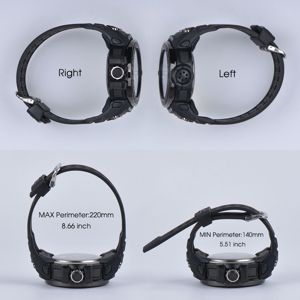 Goodweek Men's Sports Watch Waterproof Army Men's Watch Led Quartz Watch undefined
