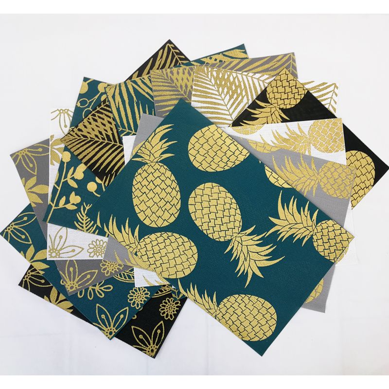 Creative Ins Teslin Printed Gold Placemat Non-Slip Mat Pvc Printed Gold Insulated Bowl Mat Table Mat Cup Mat Factory Direct Sales Item Picture