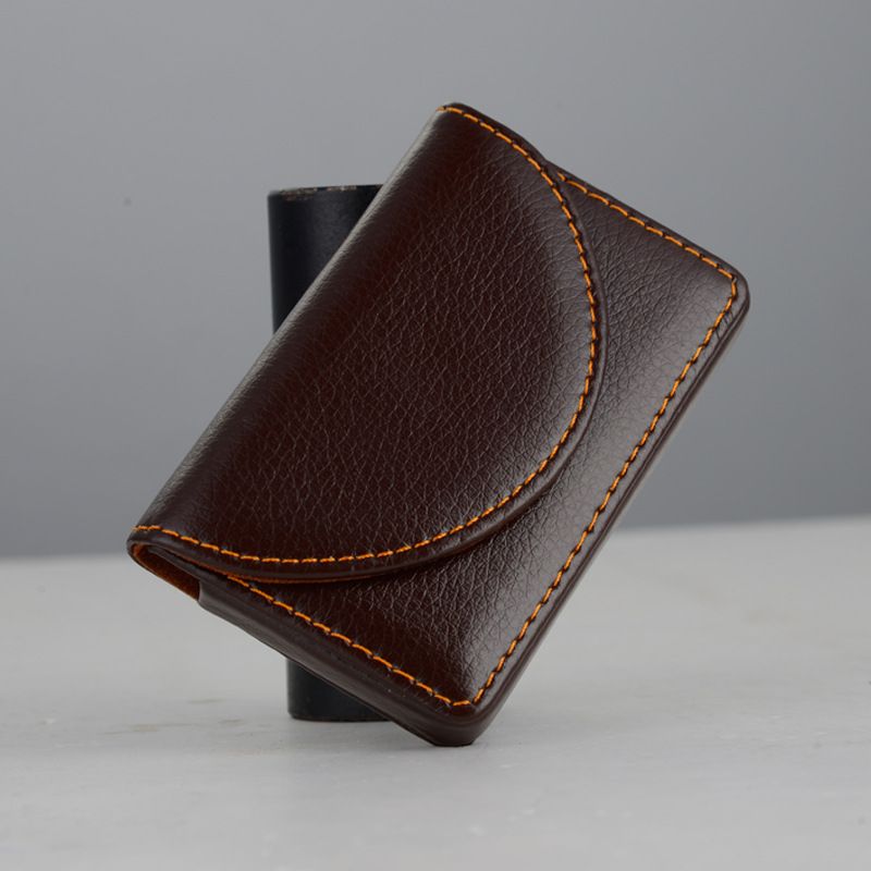 Wholesale Card Holder Men's And Women's Business Creative Business Card Case Semi-Circular Magnetic Business Card Bag Gift Can Be Customized Logo