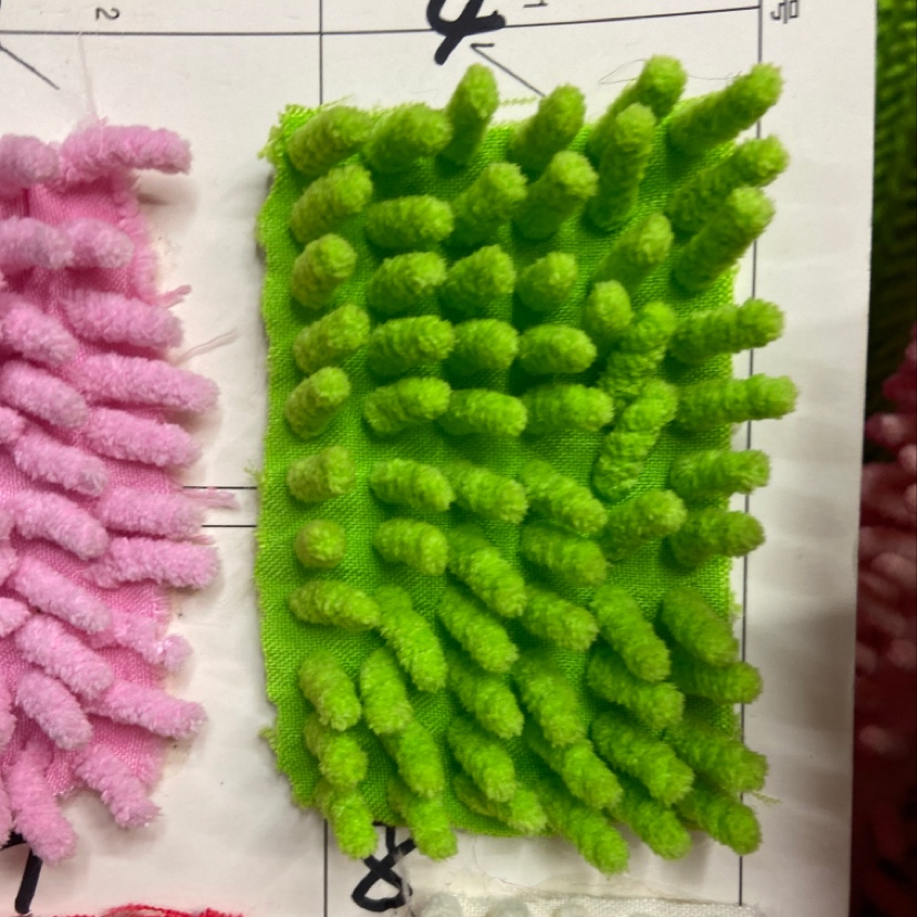 Green coarse mop fabric, doll pillow fabric, clothing accessories, handicrafts, headwear fabric