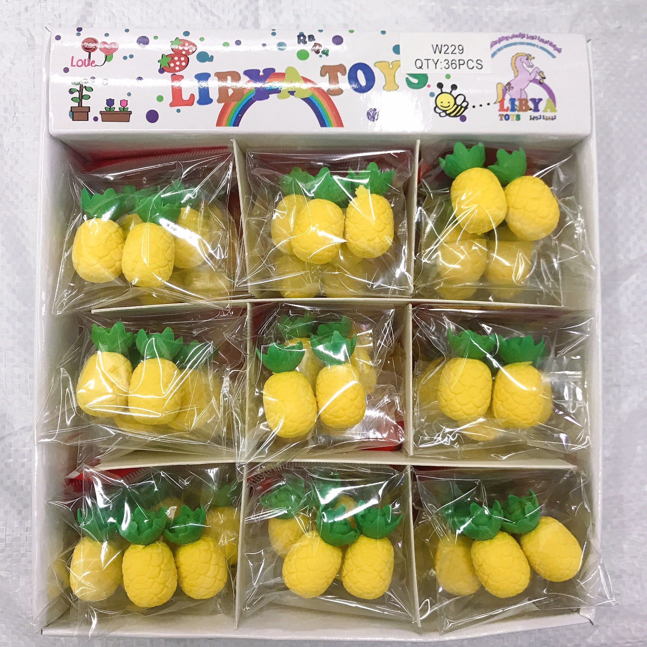 1007-2菠萝两个装橡皮擦产品图