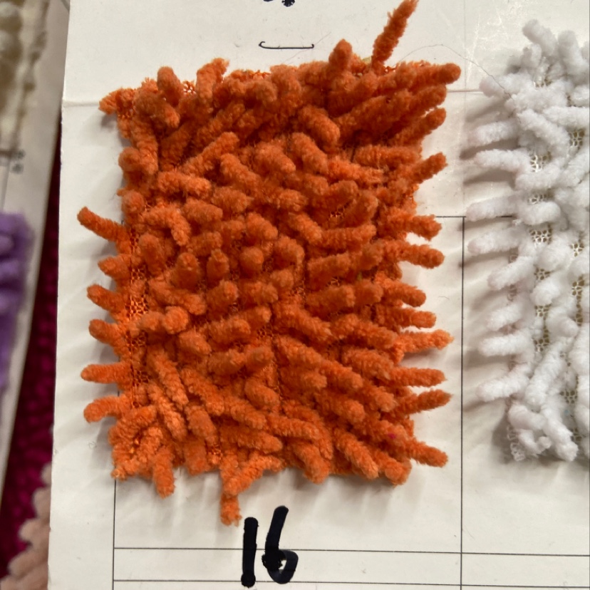 Orange fine mop fabric, doll pillow fabric, clothing decoration, handicrafts, headwear fabric