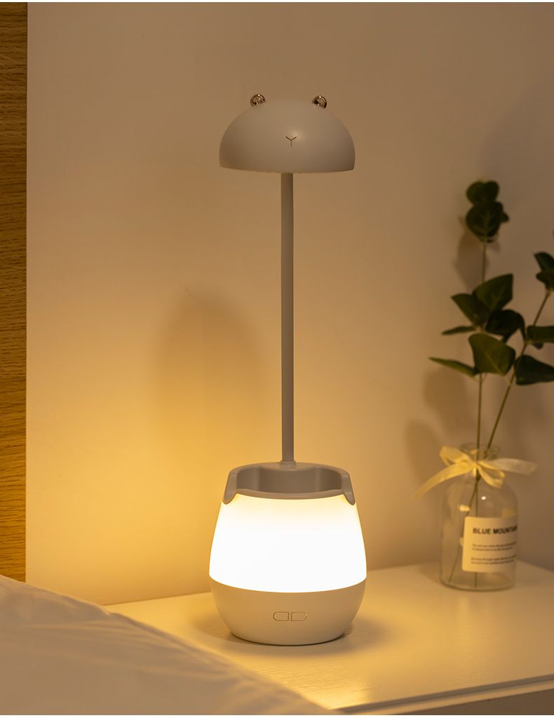 LED eye-protecting desk lamp, USB rechargeable desk, children's study mushroom lamp, creative pen holder desk lamp, mobile phone stand detail image 12
