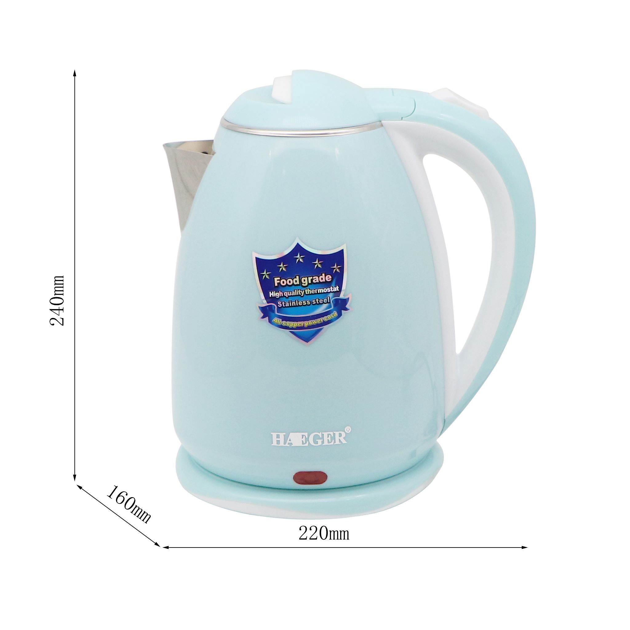 欧规热销厨房小家电不锈钢电热水壶 烧水壶2L自动断电R.7838详情图1