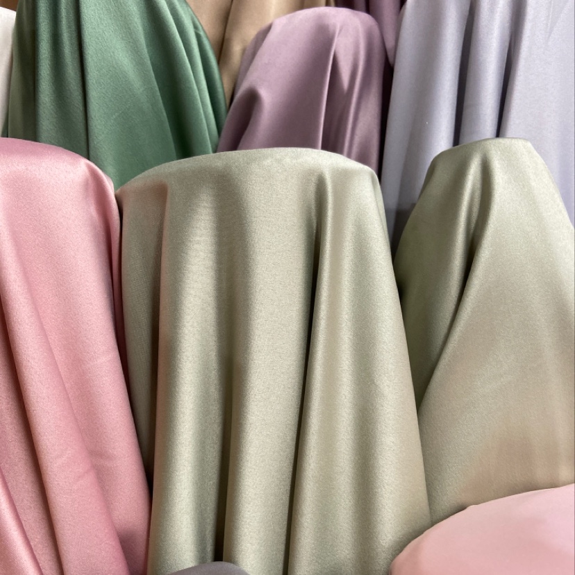 浅绿色华达呢布料服装布料装饰品工艺品头饰面料