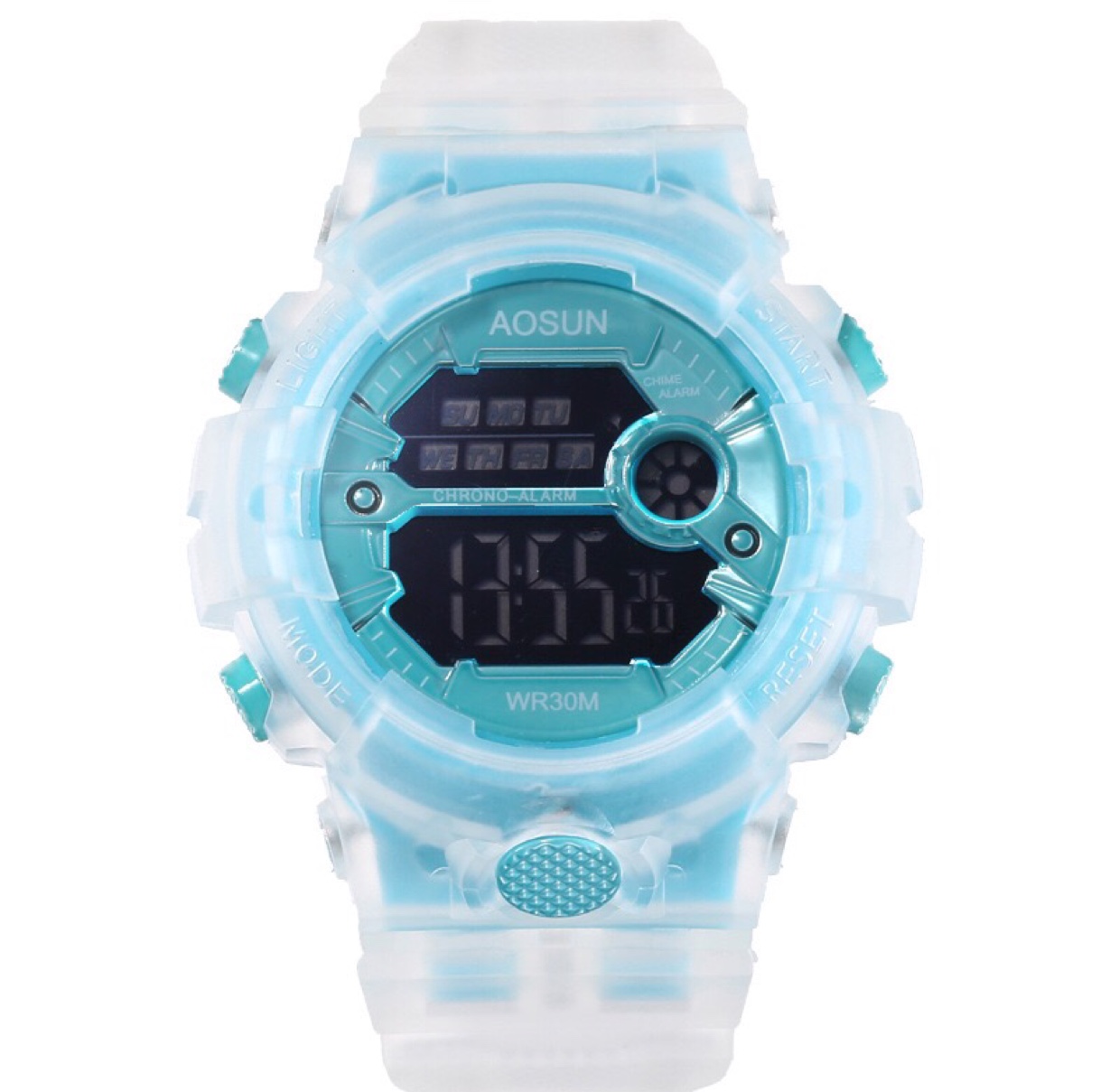 ins Matcha Green transparent multi-functional waterproof electronic watch Unicorn Watch Harajuku style children's electronic watch
