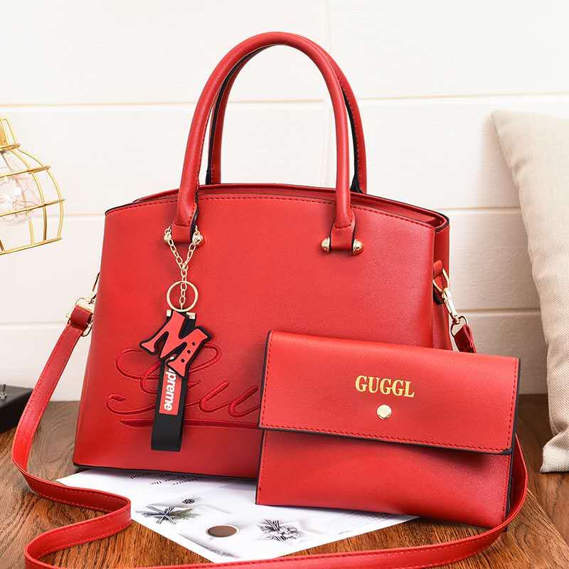 143－189子母包新款女包时尚包中包二件套白底实物图