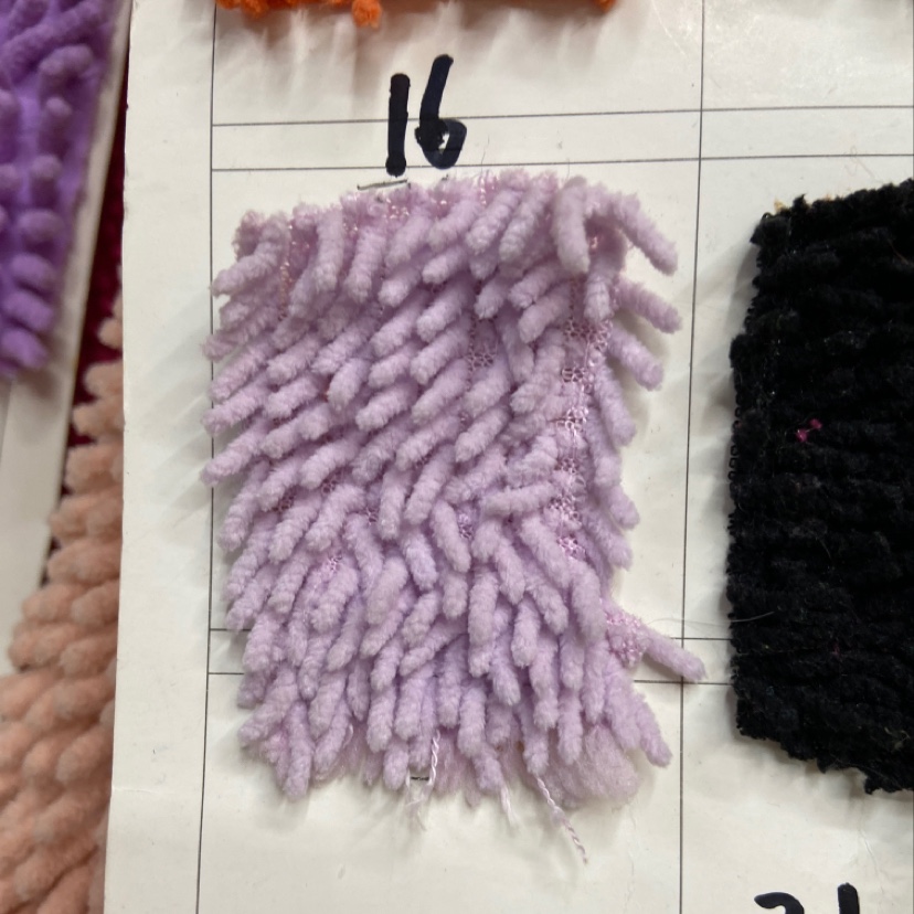 Light purple fine mop fabric, doll pillow fabric, clothing decoration, handicrafts, headwear fabric