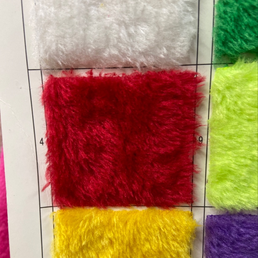 Red cut-loop velvet fabric, doll pillow fabric, clothing decoration, handicrafts, headwear fabric