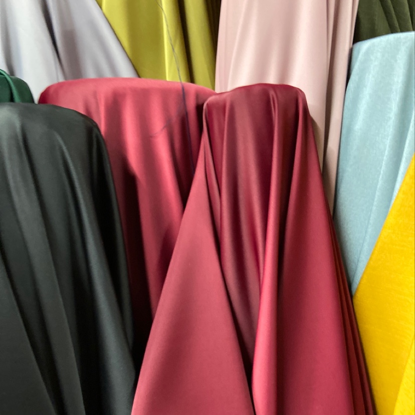 Wine red ant crepe fabric for clothing, fabric decoration, handicrafts and headwear