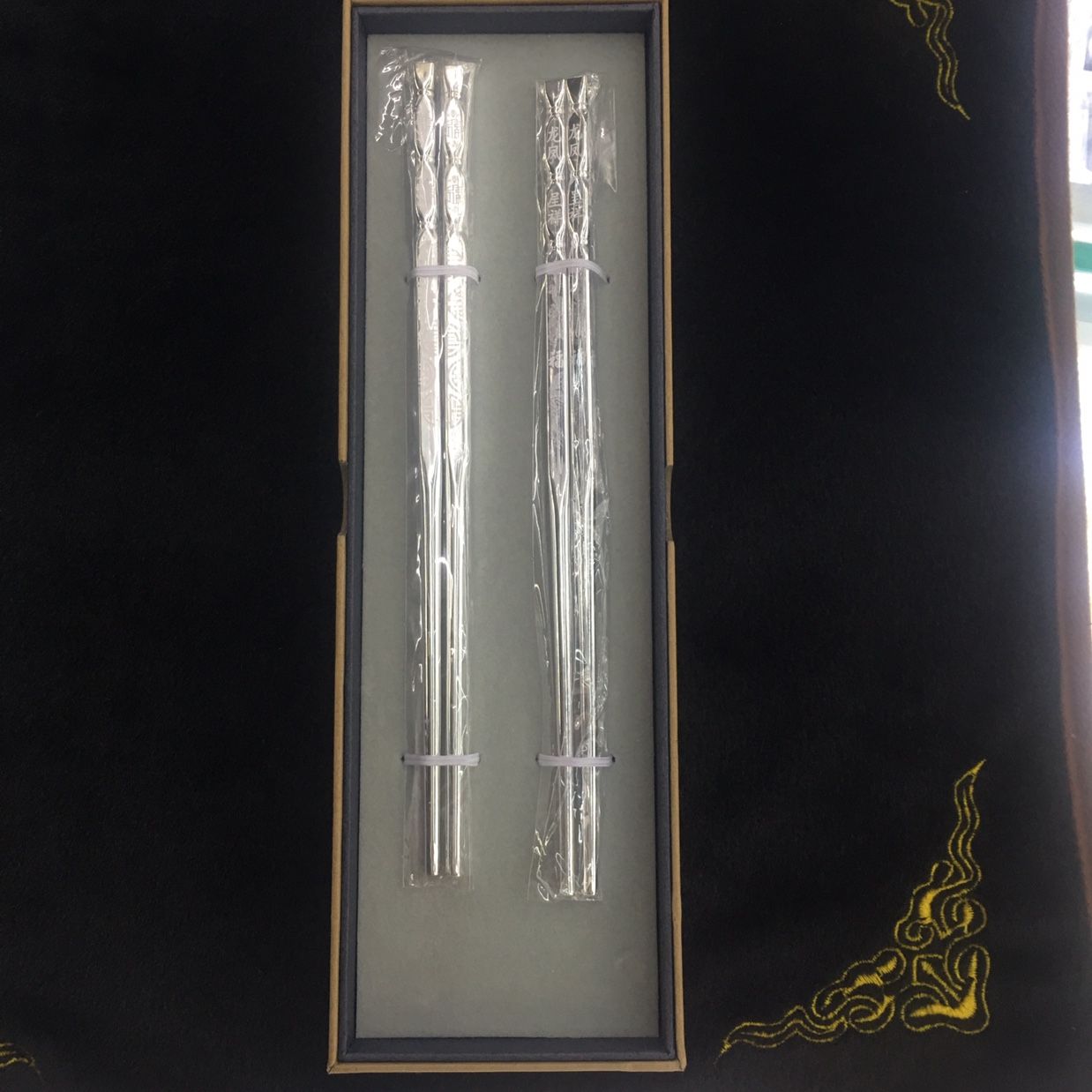 纯银筷子多款家用足银半实心银餐具送长辈礼品详情图2