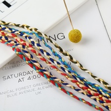 三股三色毛线绳编织0.7cm单色多色混搭编织绳棉绳厂家批发