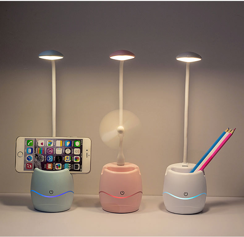 Xiao C Multi-functional Desk Lamp, student dormitory reading eye-protecting desk lamp, bedroom charging LED touch desk lamp detail image 10
