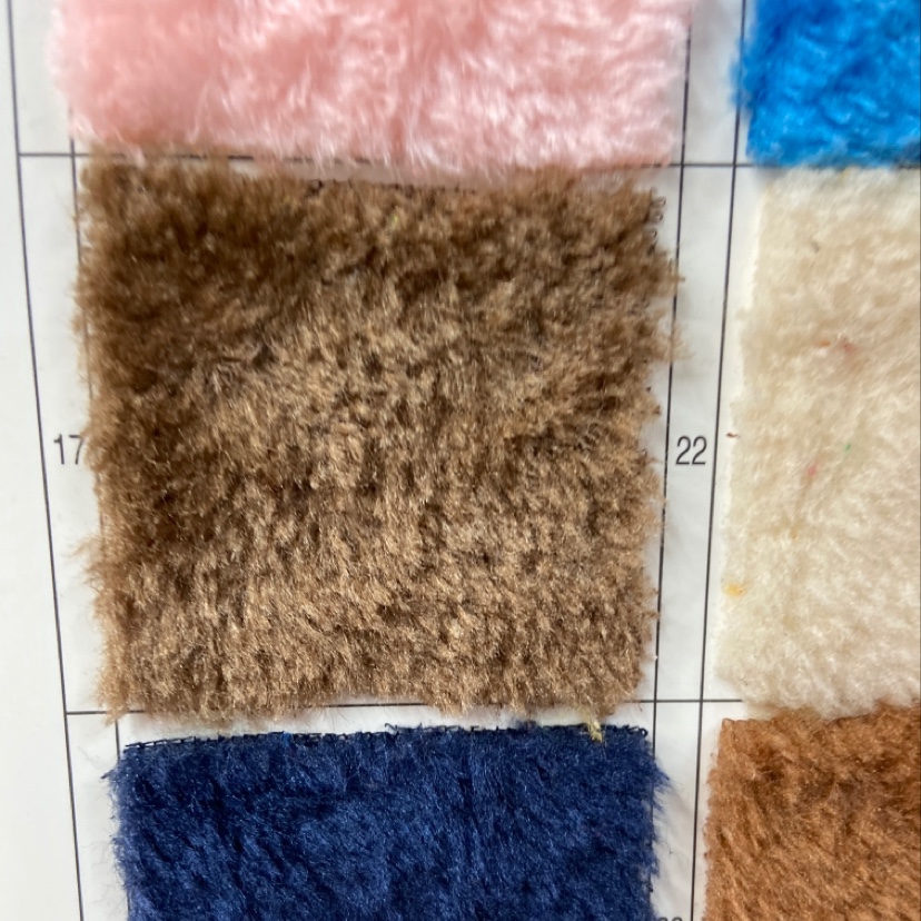 Brown cut-loop velvet fabric, doll pillow fabric, clothing decoration, handicrafts, headwear fabric