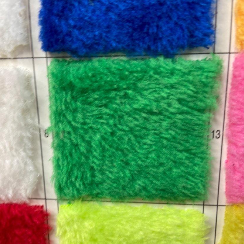 Green cut-loop velvet fabric, doll pillow fabric, clothing decoration, handicrafts, headwear fabric