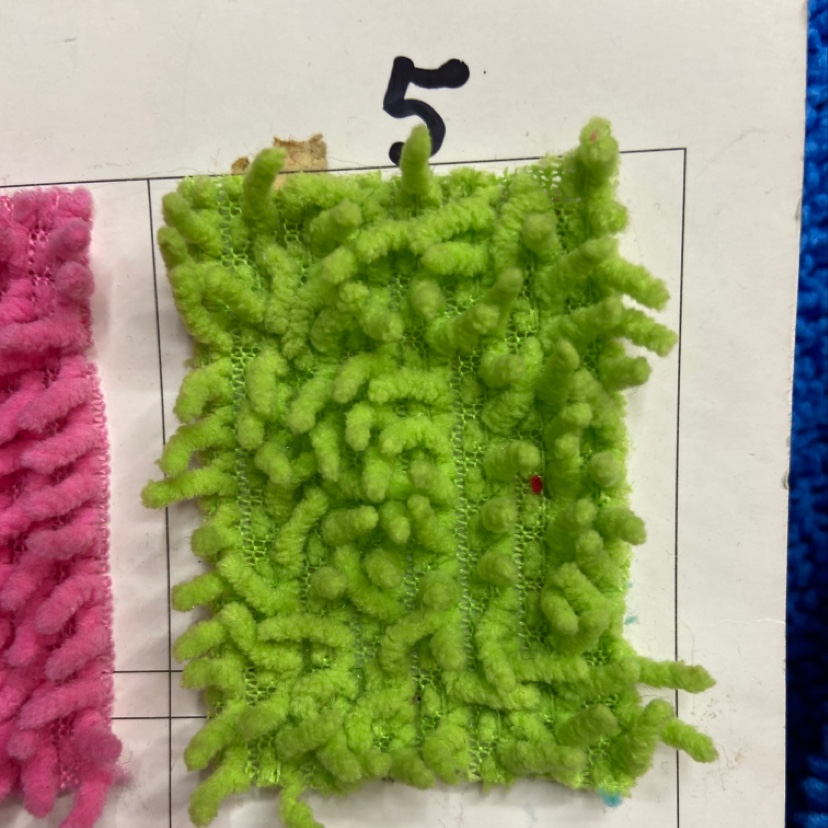 Green fine mop fabric, doll pillow fabric, clothing decoration, handicrafts, headwear fabric