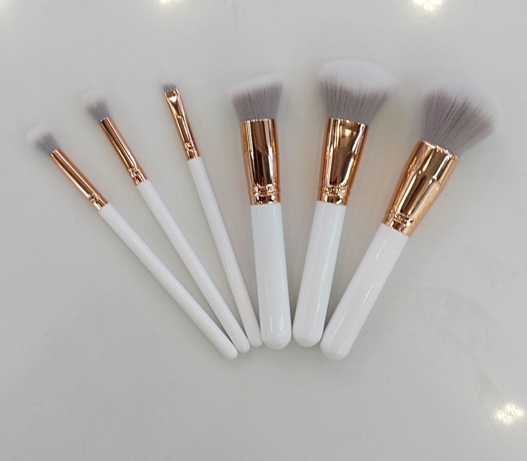 美妆刷套装6支装金铝白杆详情图1