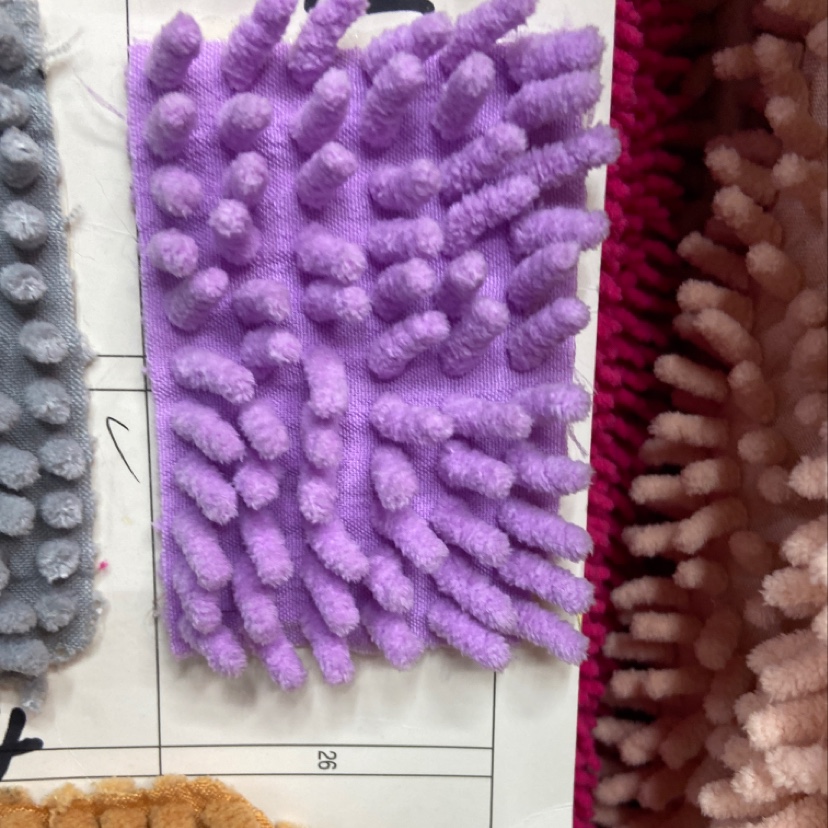 Purple coarse mop fabric, doll pillow fabric, clothing accessories, handicrafts, headwear fabric