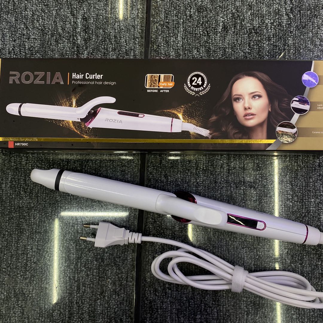 The adjustable temperature range of the Rozia women's electric curling iron shows HR790C detail image 1
