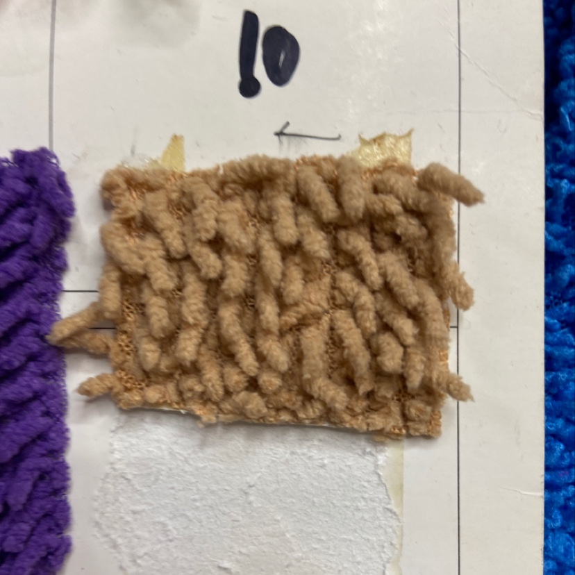 Khaki fine mop fabric, doll pillow fabric, clothing accessories, handicrafts, headwear fabric