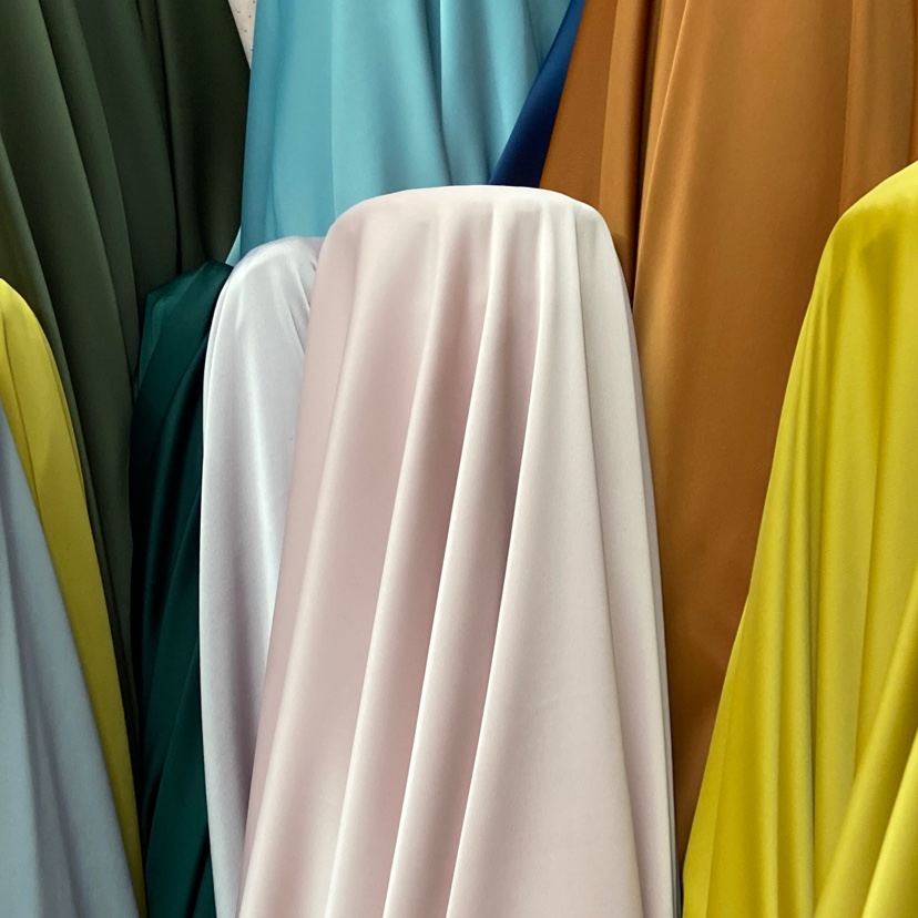 Pink ant crepe fabric for clothing, fabric decorations, handicrafts and headwear