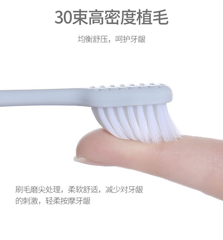 Soft-bristled adult toothbrush, individual packaging, large-head spiral, men's and women's household, family size detail image 4